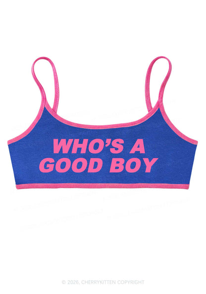 Whos A Good Boy Y2K Super Crop Cami Cherrykitten