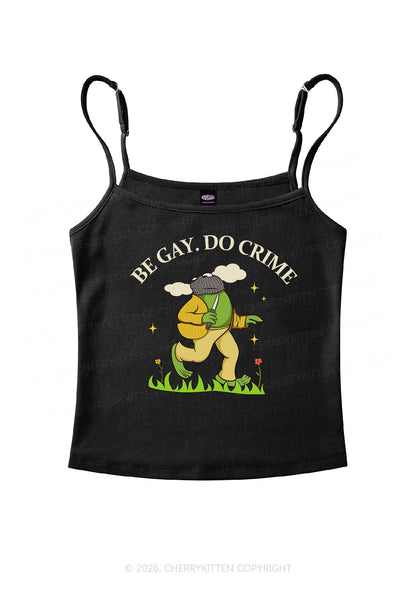 Be Gay Do Crime Frog Pride Y2K Spaghetti Strap Cami Cherrykitten