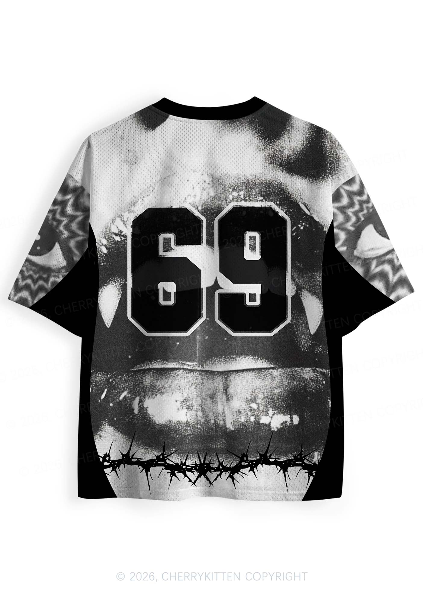 Halloween Vampire Lips Y2K Sport Jersey Shirts Cherrykitten
