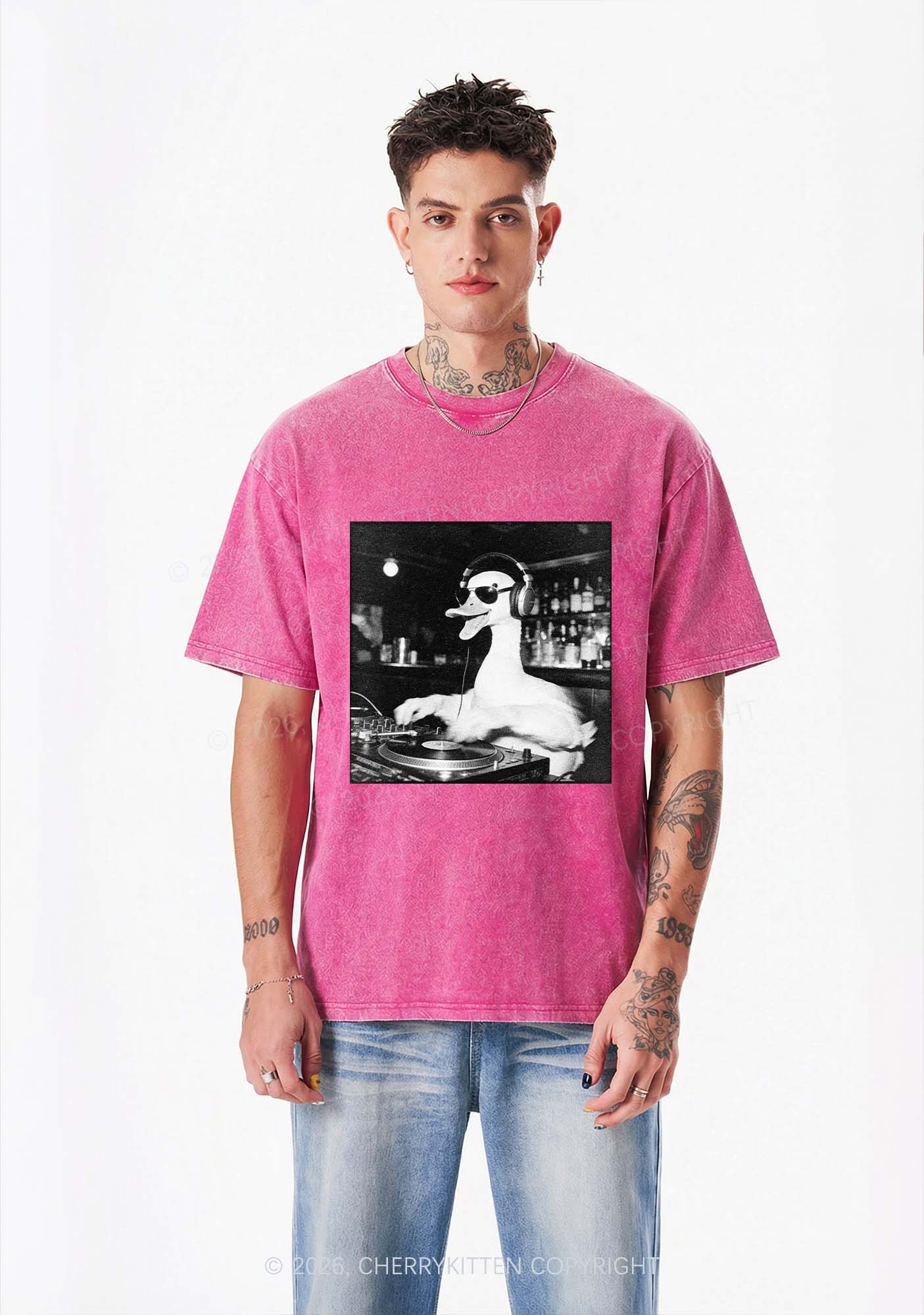DJ Duck Y2K Shirts Washed Tee Cherrykitten