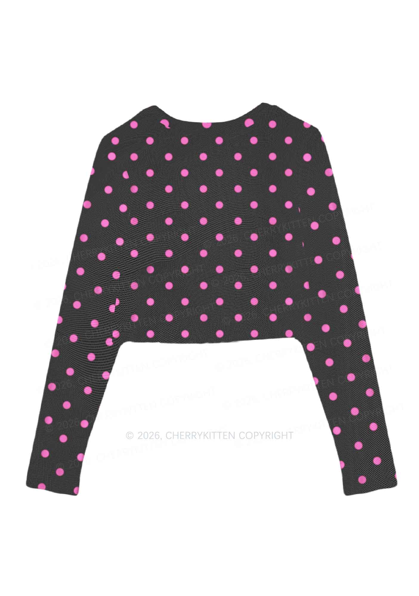 Pink Cxxt Horse Y2K Mesh Long Sleeve Crop Top Cherrykitten
