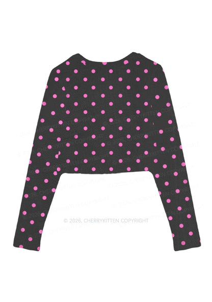 Pink Cxxt Horse Y2K Mesh Long Sleeve Crop Top Cherrykitten