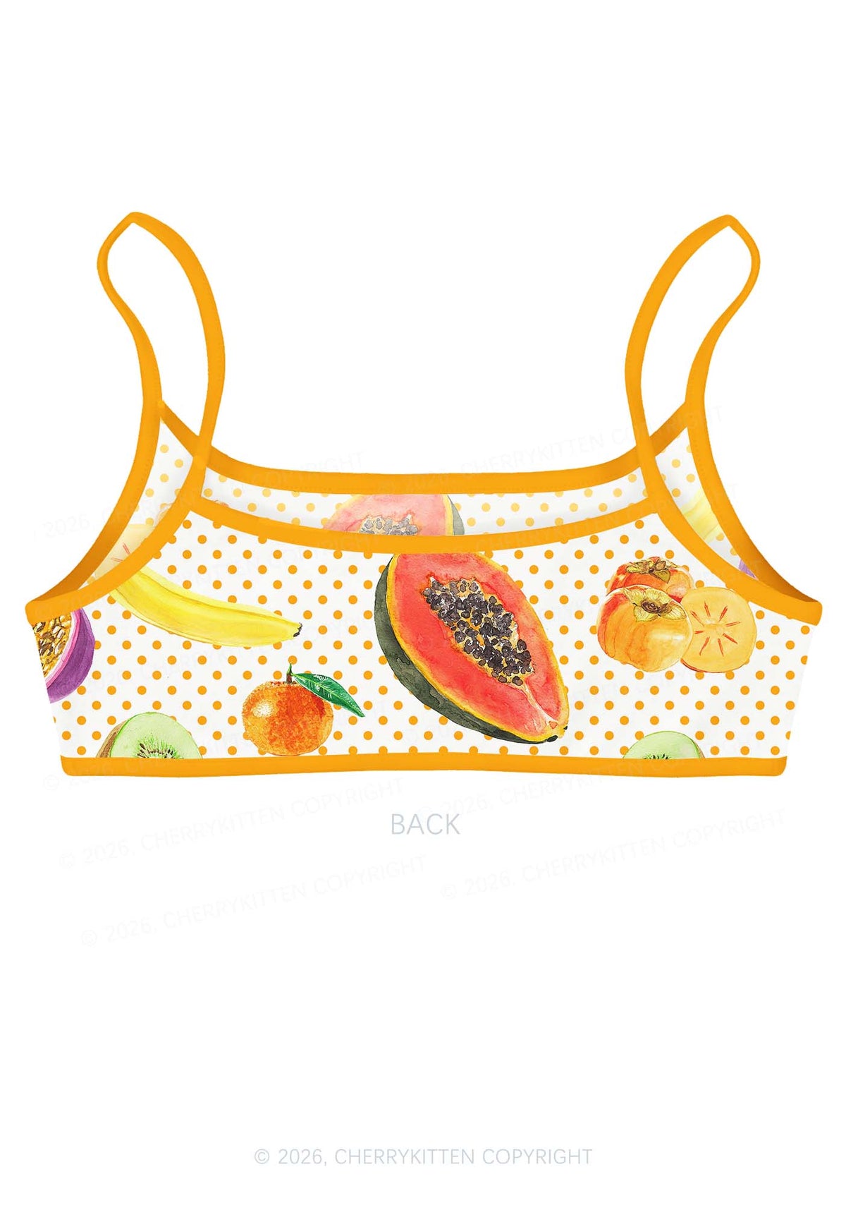 Fruity Dots Pride Y2K Print Super Crop Cami Cherrykitten
