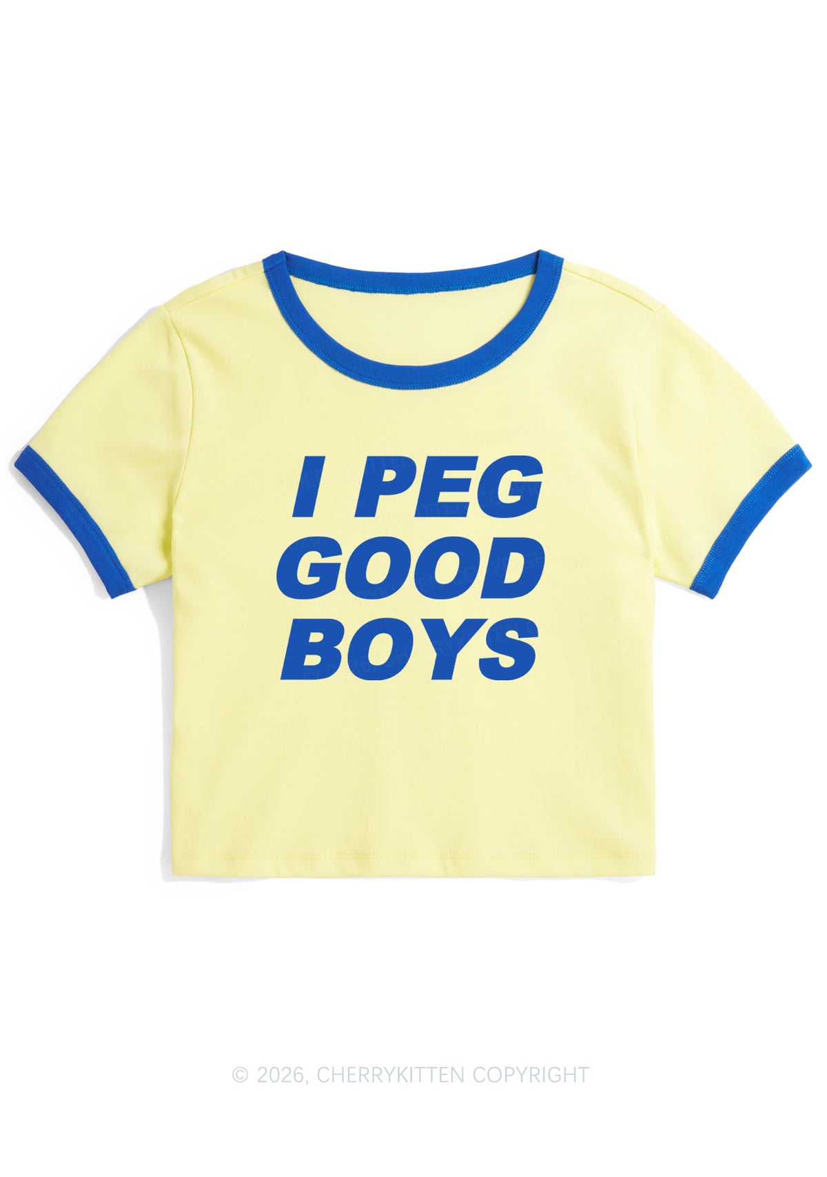 I Peg Good Boys Y2K Ringer Tee Cherrykitten