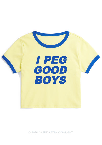 I Peg Good Boys Y2K Ringer Tee Cherrykitten