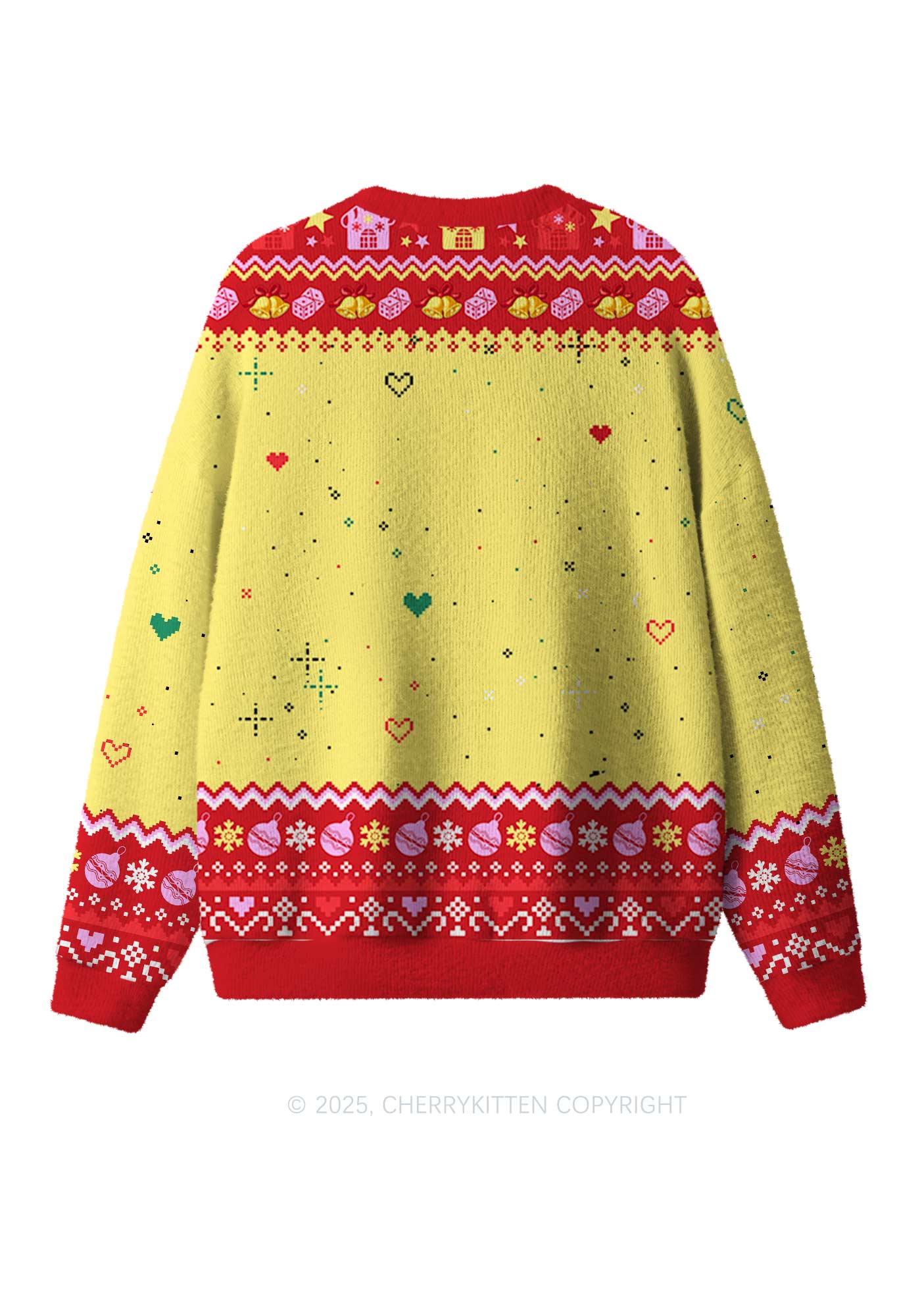 Put Out For Santa Y2K Christmas Knit Sweatshirt Cherrykitten