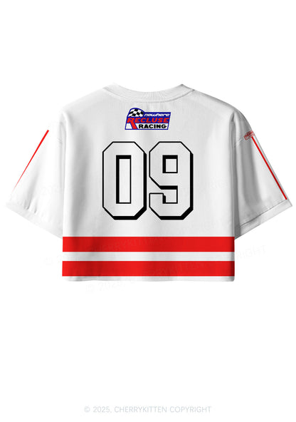 Custom Red Blue Sexsi Y2K Crop Sport Jersey Shirts Cherrykitten