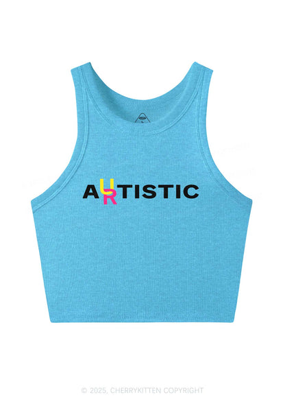 Autistic Artistic Y2K Crop Tank Top Cherrykitten