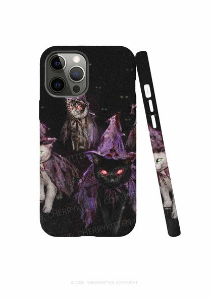 Halloween Purple Witch Hats Cat Y2K Phone Case Cherrykitten