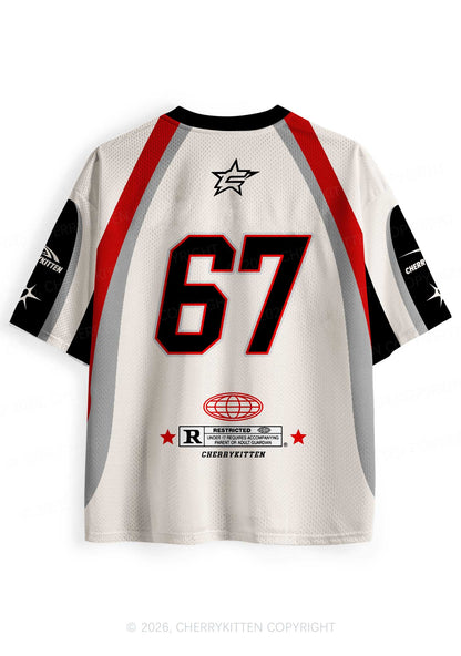 Creamy White He Him Hole Pride Y2K Sport Jersey Shirts Cherrykitten