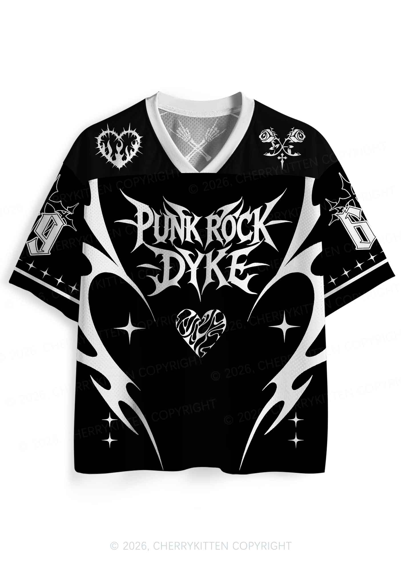 Punk Rock Dyke Pride Y2K Sport Jersey Shirts Cherrykitten