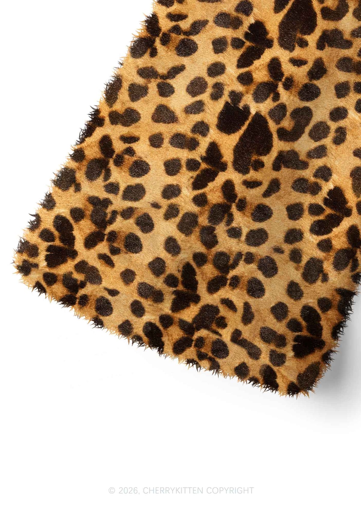Classic Khaki Leopard Y2K Print Fuzzy Straight Leg Warmers Cherrykitten