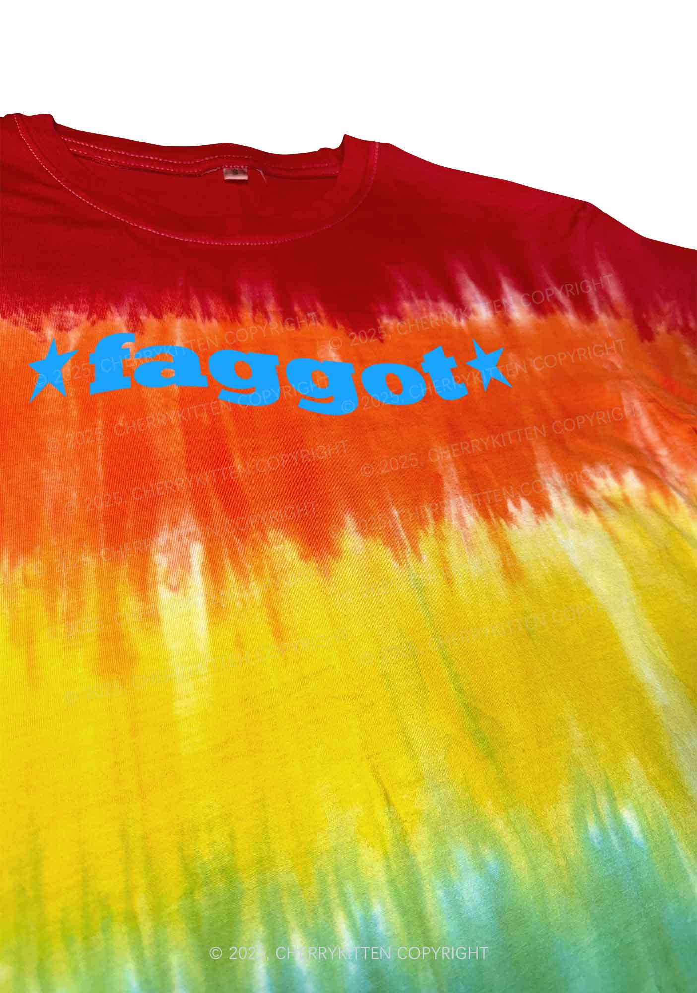 Faggot Stars Pride Y2K Tie Dye Shirts Cherrykitten