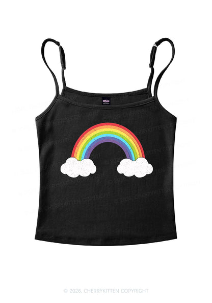 Rainbow Cloud Pride Y2K Spaghetti Strap Cami Cherrykitten