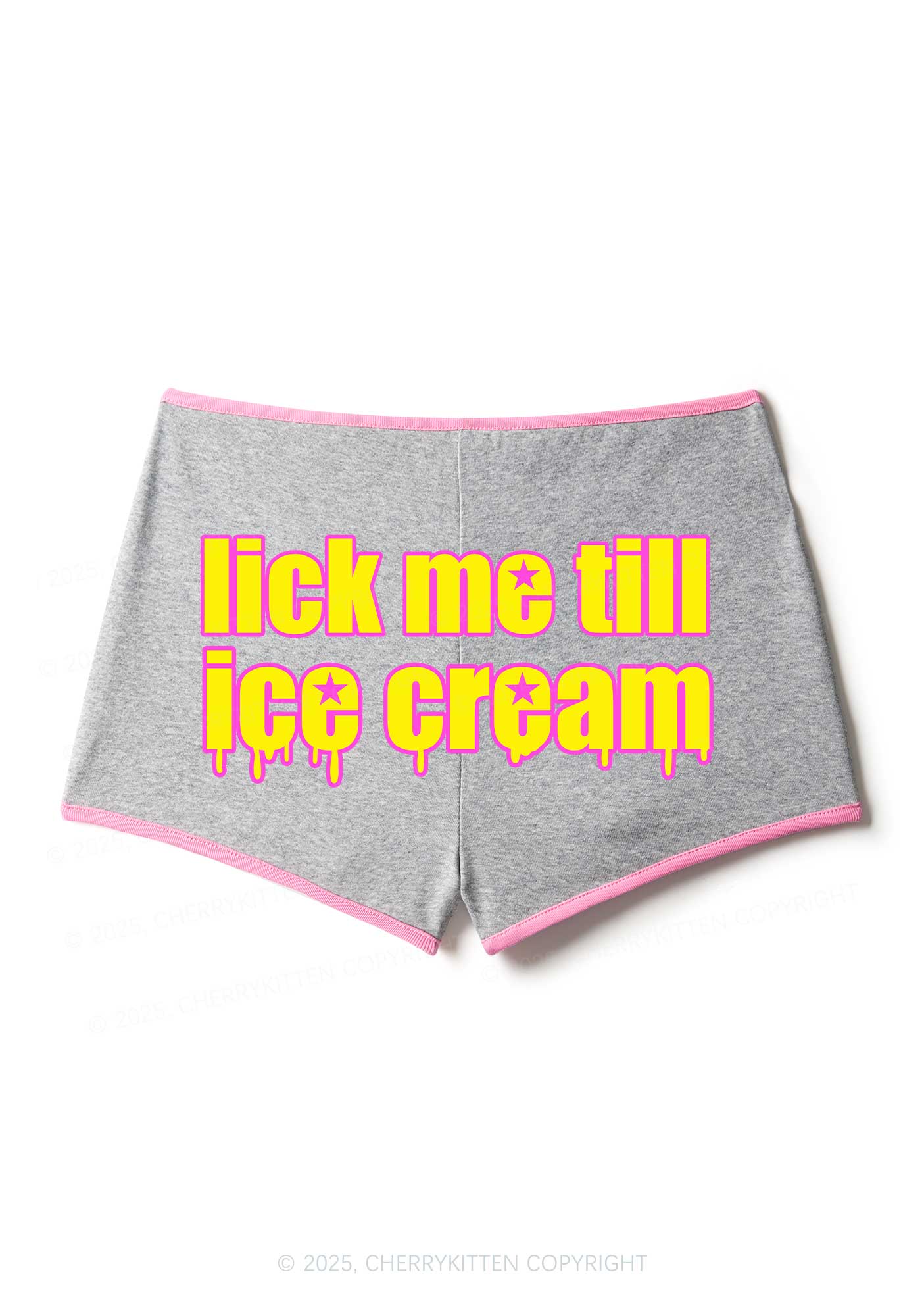 Lick Me Till Ice Cream Y2K Booty Shorts Cherrykitten