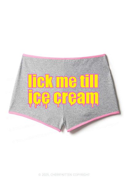 Lick Me Till Ice Cream Y2K Booty Shorts Cherrykitten