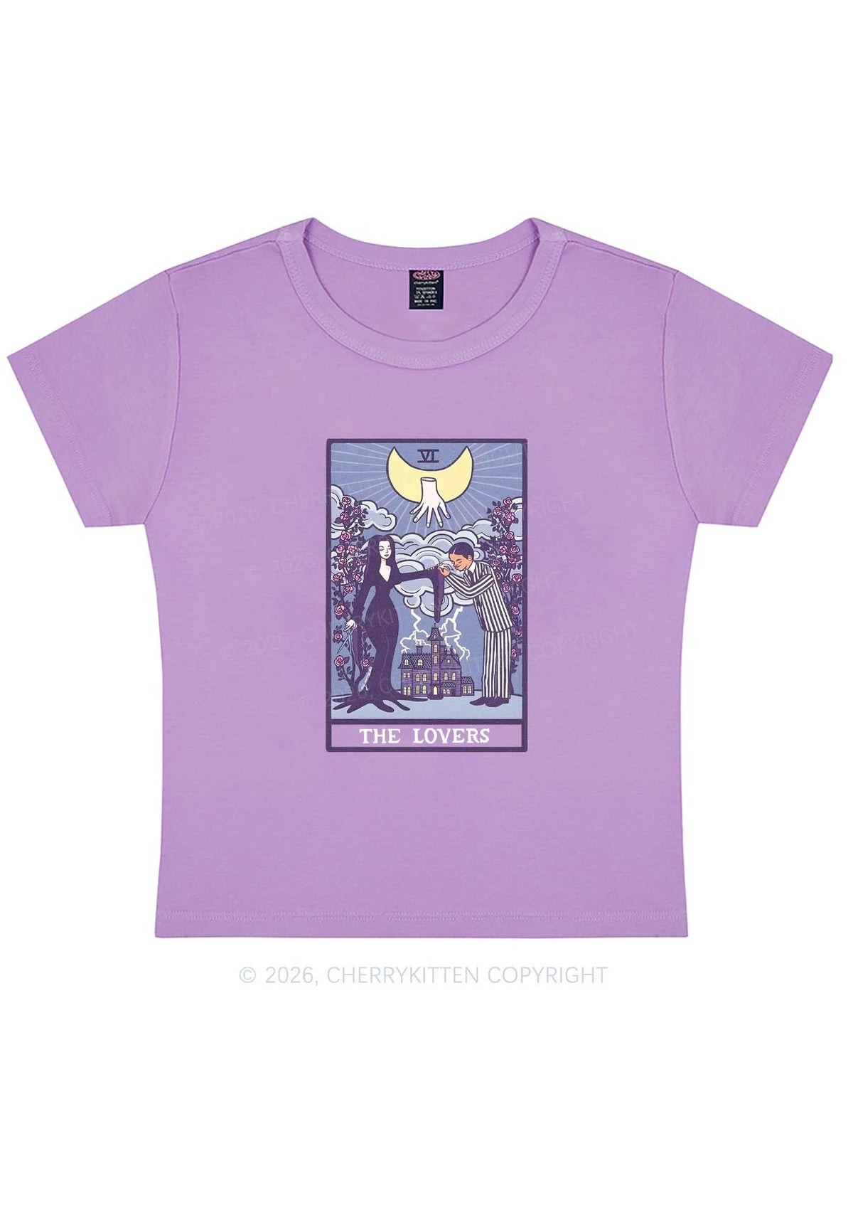 Halloween The Lovers Y2K Baby Tee Cherrykitten