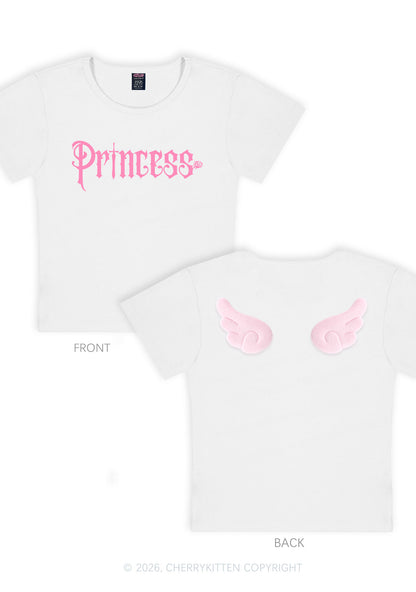 Princess Y2K Goth Angel Wings Baby Tee Cherrykitten