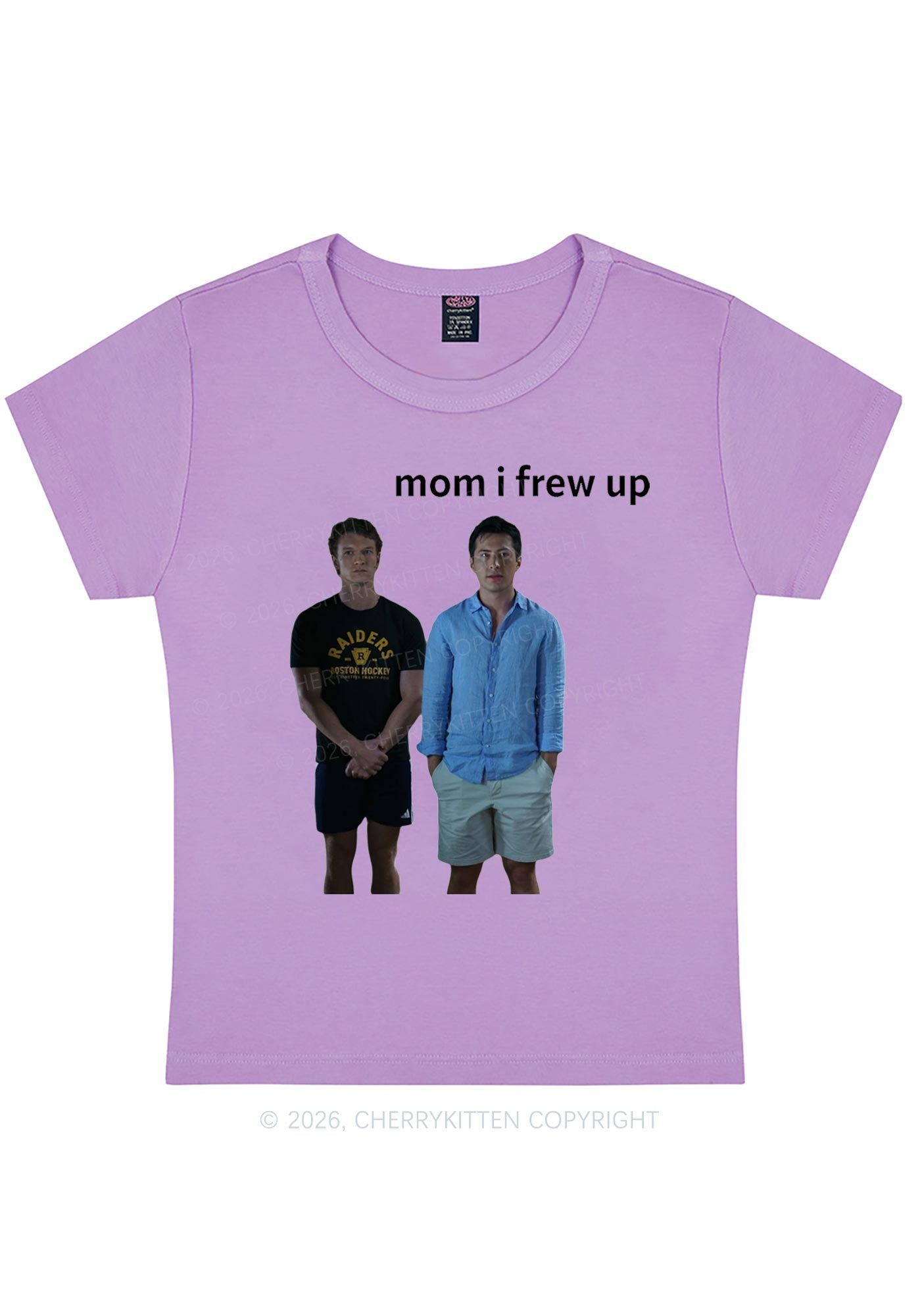 Mom I Frew Up HR Y2K Baby Tee Cherrykitten