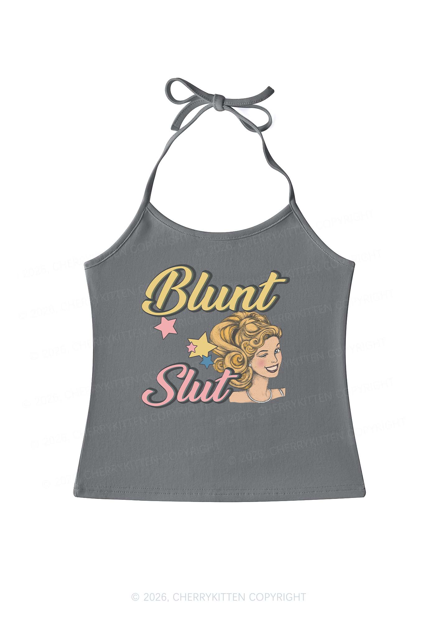 Blunt Slxt Y2K Halter Neck Cami Cherrykitten
