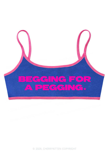 Begging For A Pegging Y2K Super Crop Cami Cherrykitten