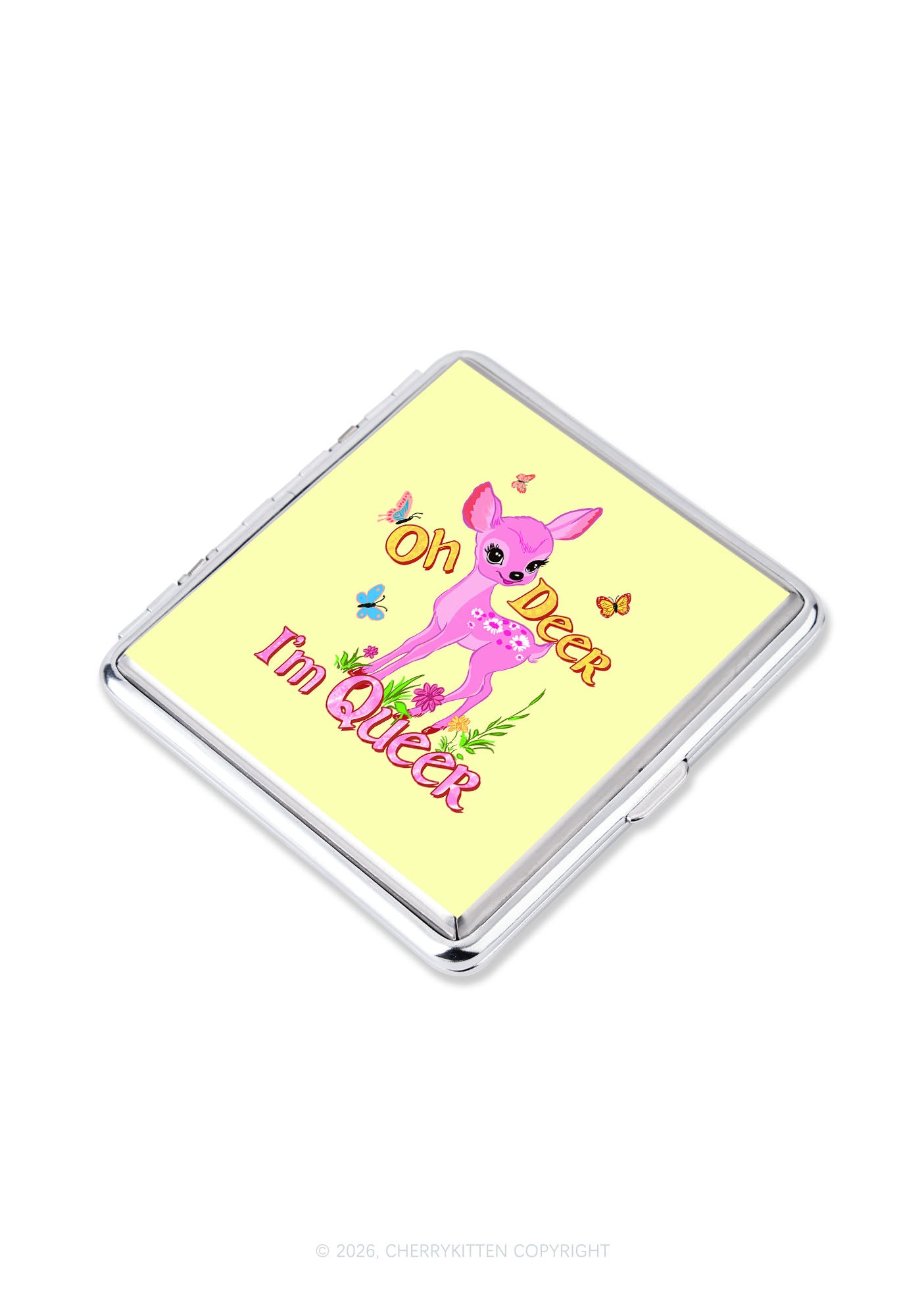 Oh Deer Im Queer Pride Y2K Cigarette Case Cherrykitten