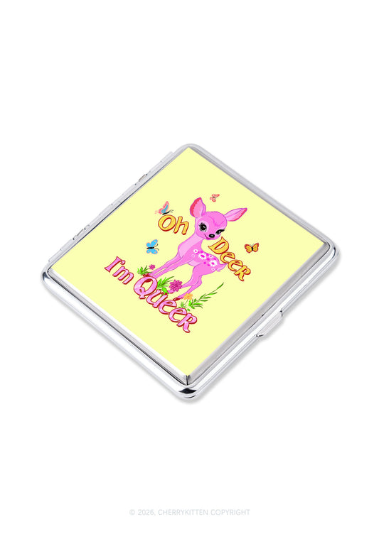 Oh Deer Im Queer Pride Y2K Cigarette Case Cherrykitten
