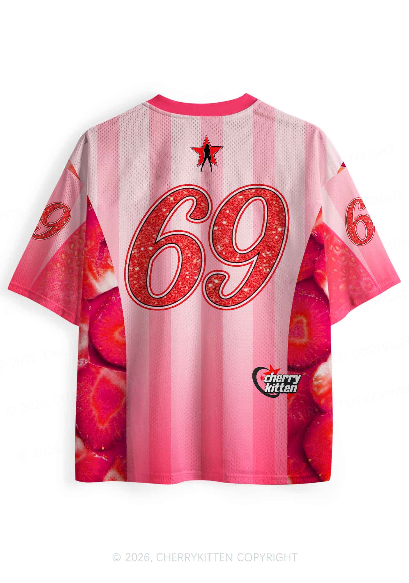 Live Laugh Lesbian Strawberry Pride Y2K Sport Jersey Shirts Cherrykitten