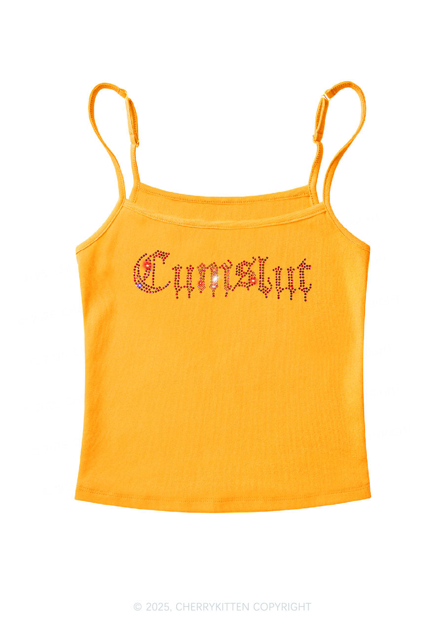 Rhinestone Cxmslxt Y2K Spaghetti Strap Cami Cherrykitten