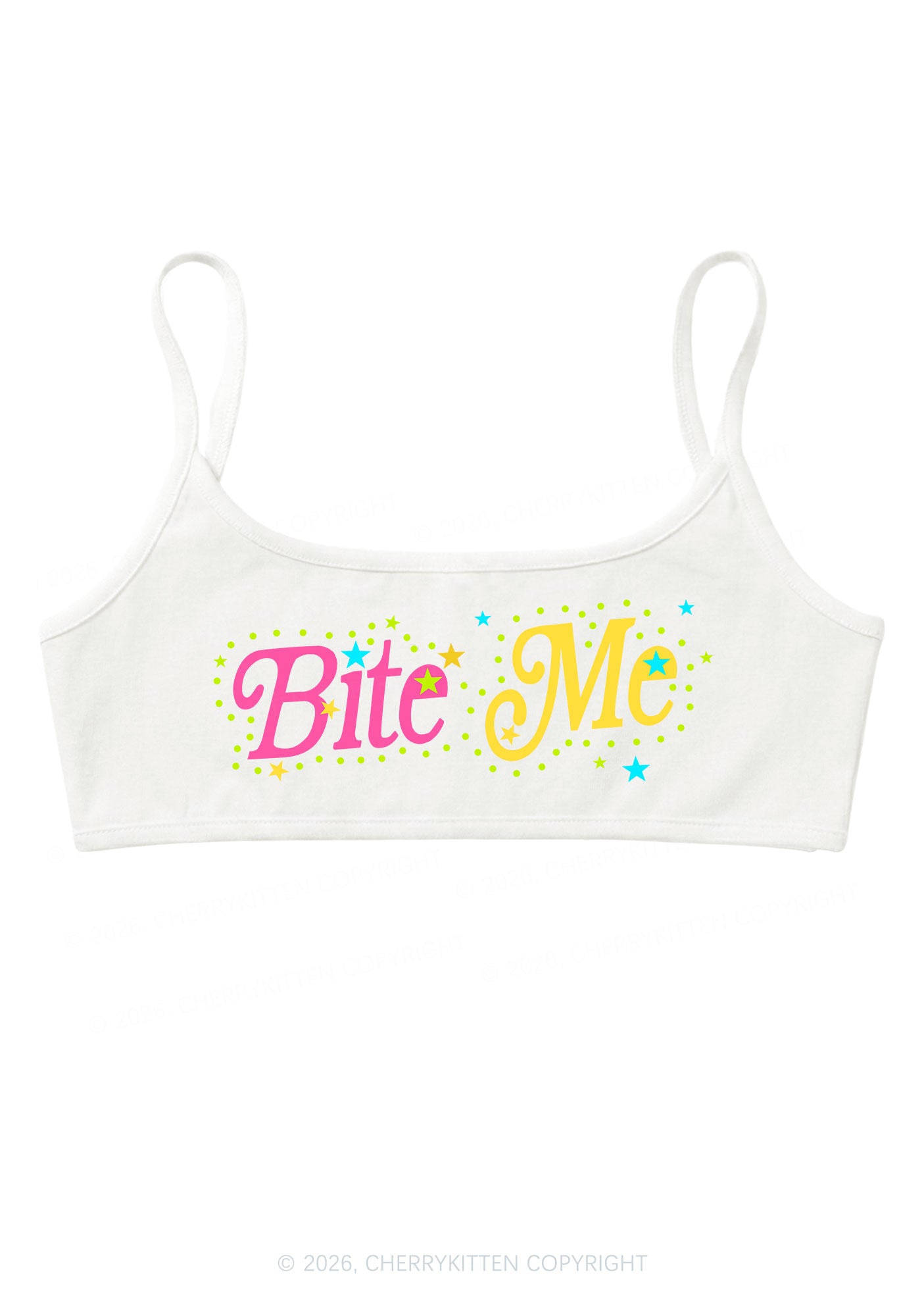 Bite Me Y2K Super Crop Cami Cherrykitten