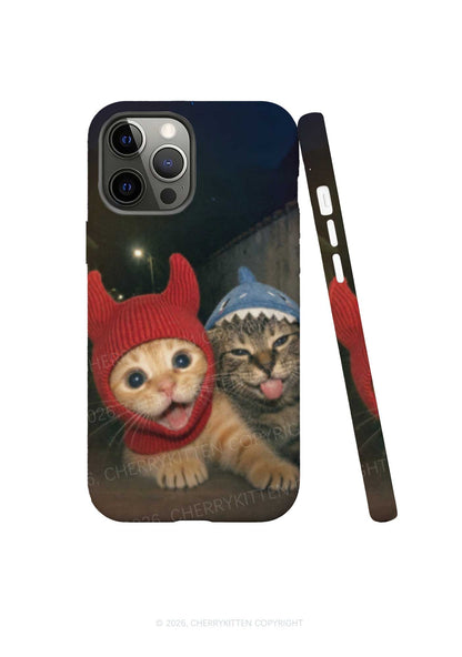 Halloween Devil Shark Hat Cat Y2K Phone Case Cherrykitten