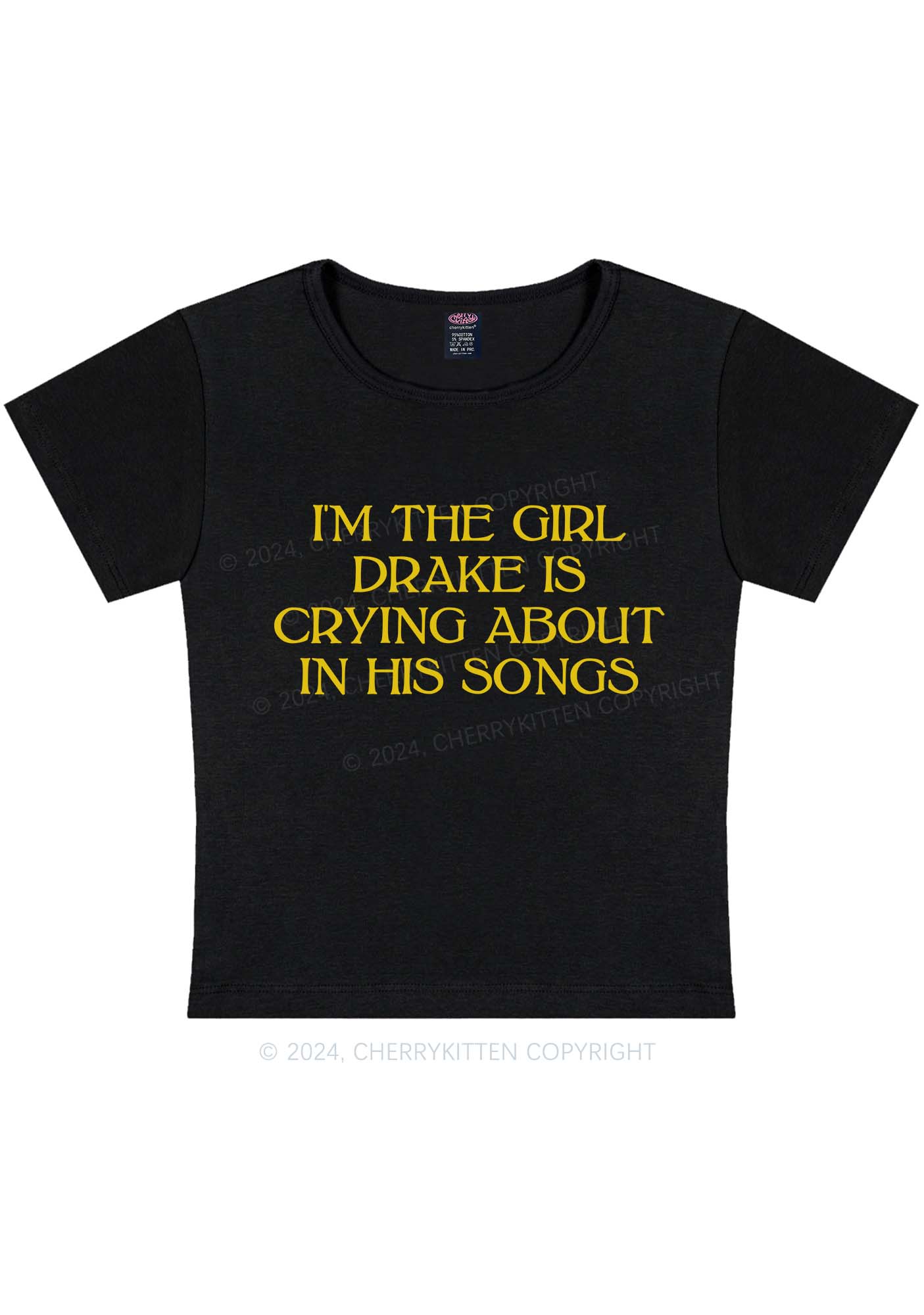 Crying In His Songs Y2K Baby Tee Cherrykitten