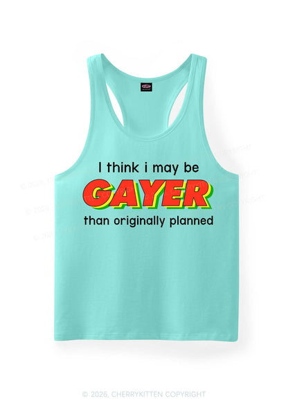 I May Be Gayer Pride Y2K Men Racerback Tank Top Cherrykitten