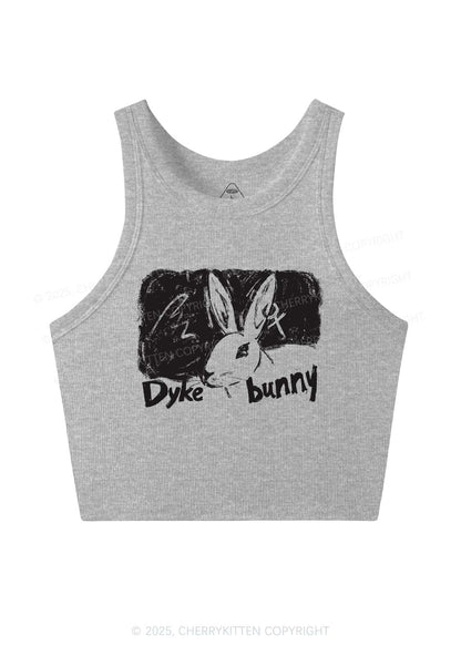 Dyke Bunny Y2K Crop Tank Top Cherrykitten