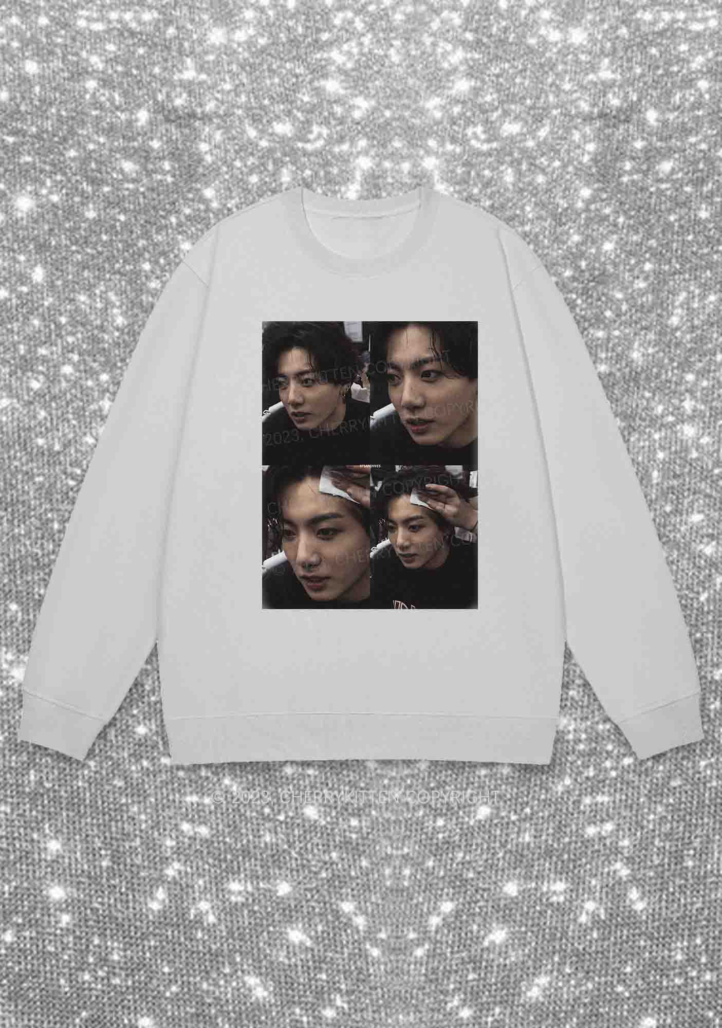 Jung Kook Photos Y2K Sweatshirt Cherrykitten