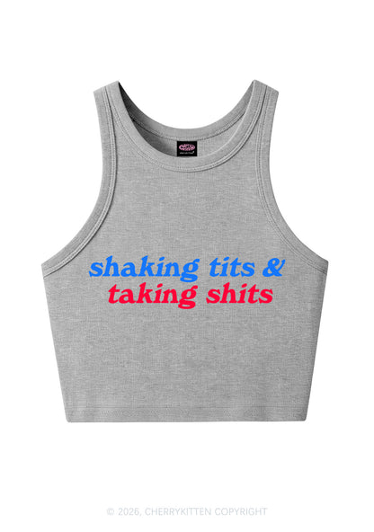 Shaking Txts Taking Shxts Y2K Crop Tank Top Cherrykitten