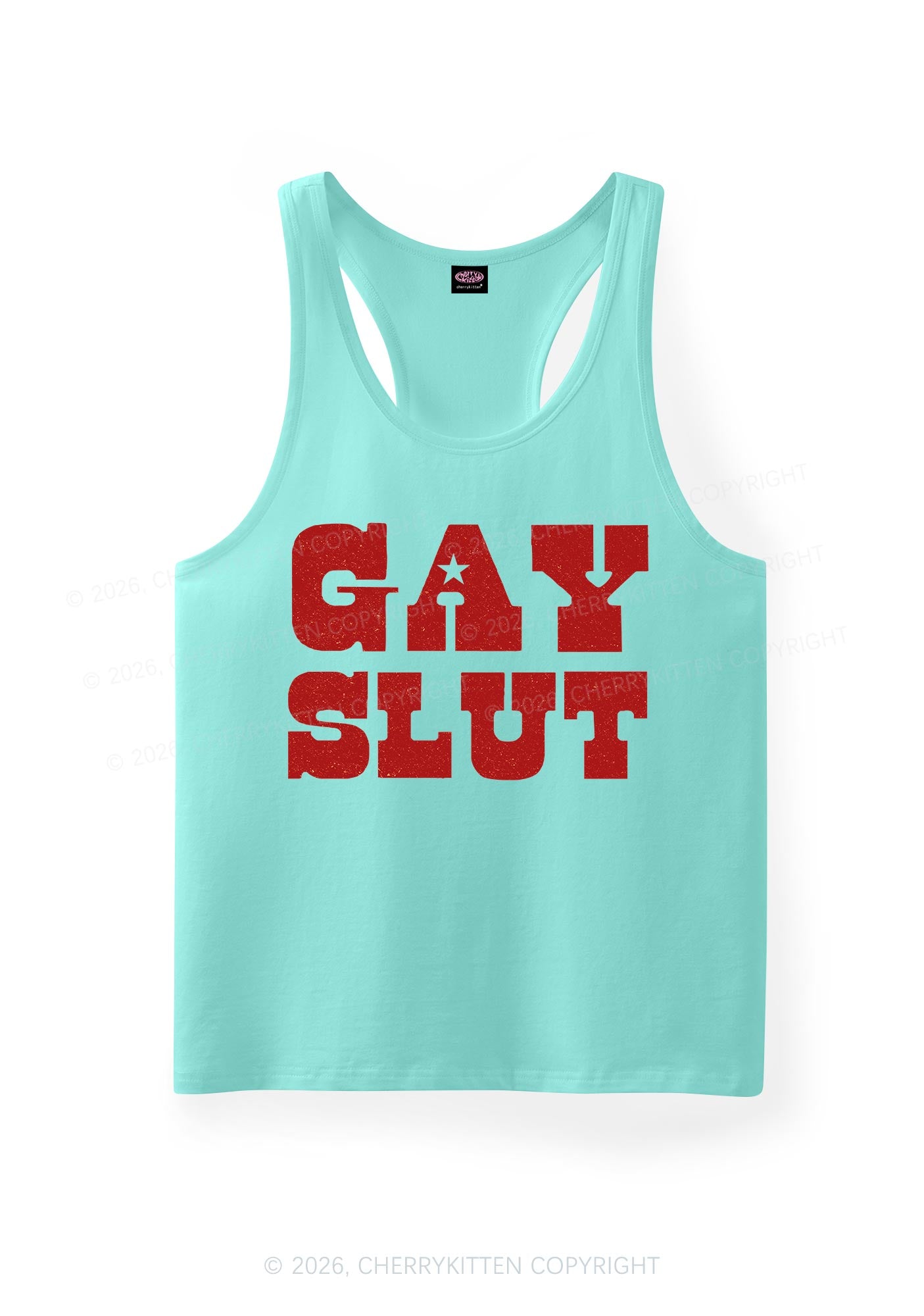 Gay Slxt Pride Y2K Men Racerback Tank Top Cherrykitten