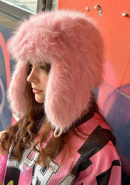 Faux Fur Y2K Trapper Hat Cherrykitten