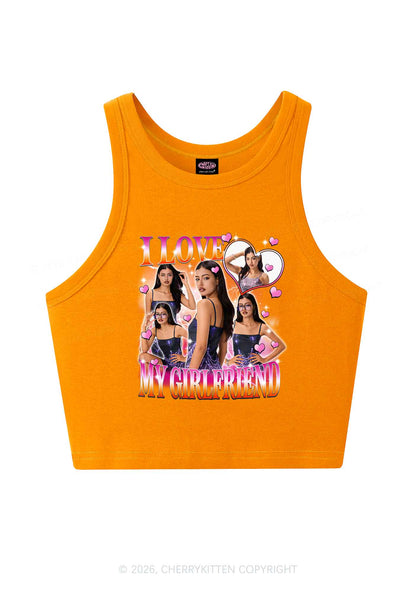 Custom I Love My Lesbian GF Pride Y2K Crop Tank Top Cherrykitten