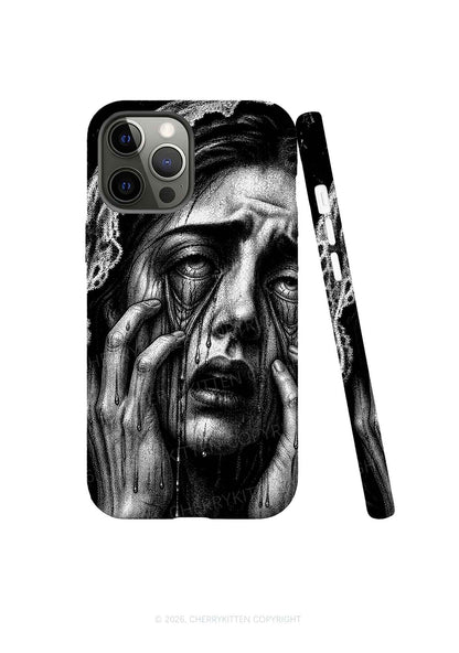 Halloween Veiled Crying Woman Y2K Phone Case Cherrykitten