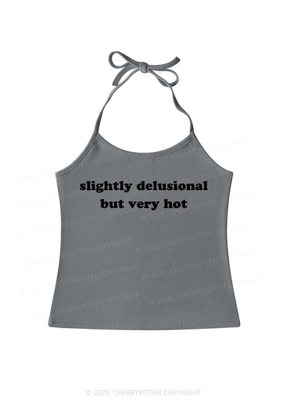 Slightly Delusional But Very Hot Y2K Halter Neck Cami Cherrykitten