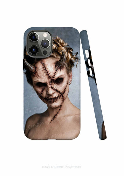 Halloween Scar Horned Demon Woman Y2K Phone Case Cherrykitten