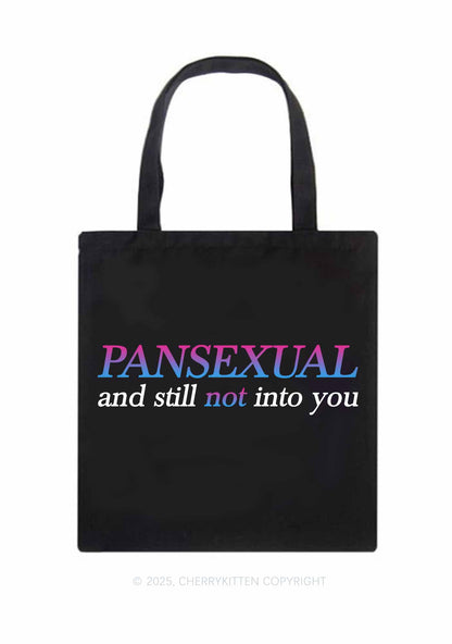 Pansexual Still Not Into You Pride Y2K Canvas Tote Bag Cherrykitten