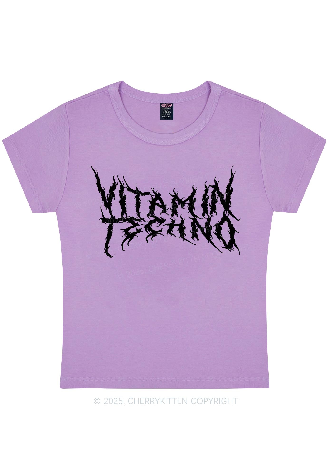 Vitamin Techno Y2K Baby Tee Cherrykitten