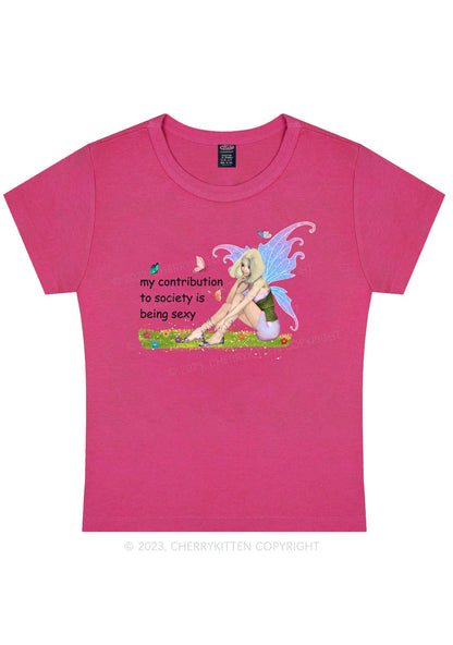 Society Contribution Y2K Baby Tee Cherrykitten
