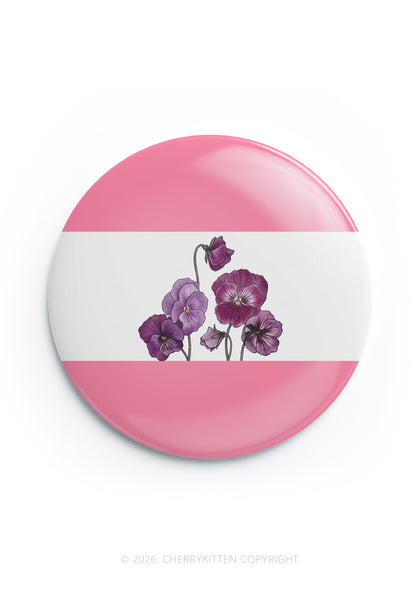 Sapphic Floral Pride 1Pc Y2K Pin Badge Cherrykitten