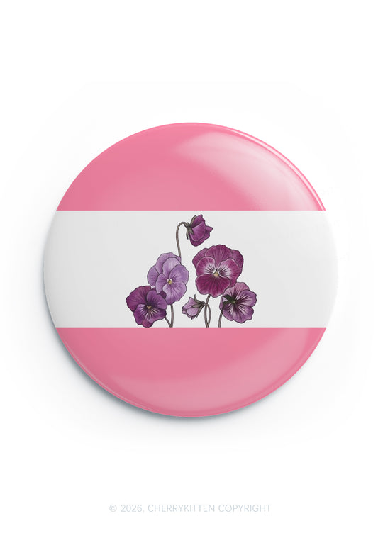 Sapphic Floral Pride 1Pc Y2K Pin Badge Cherrykitten