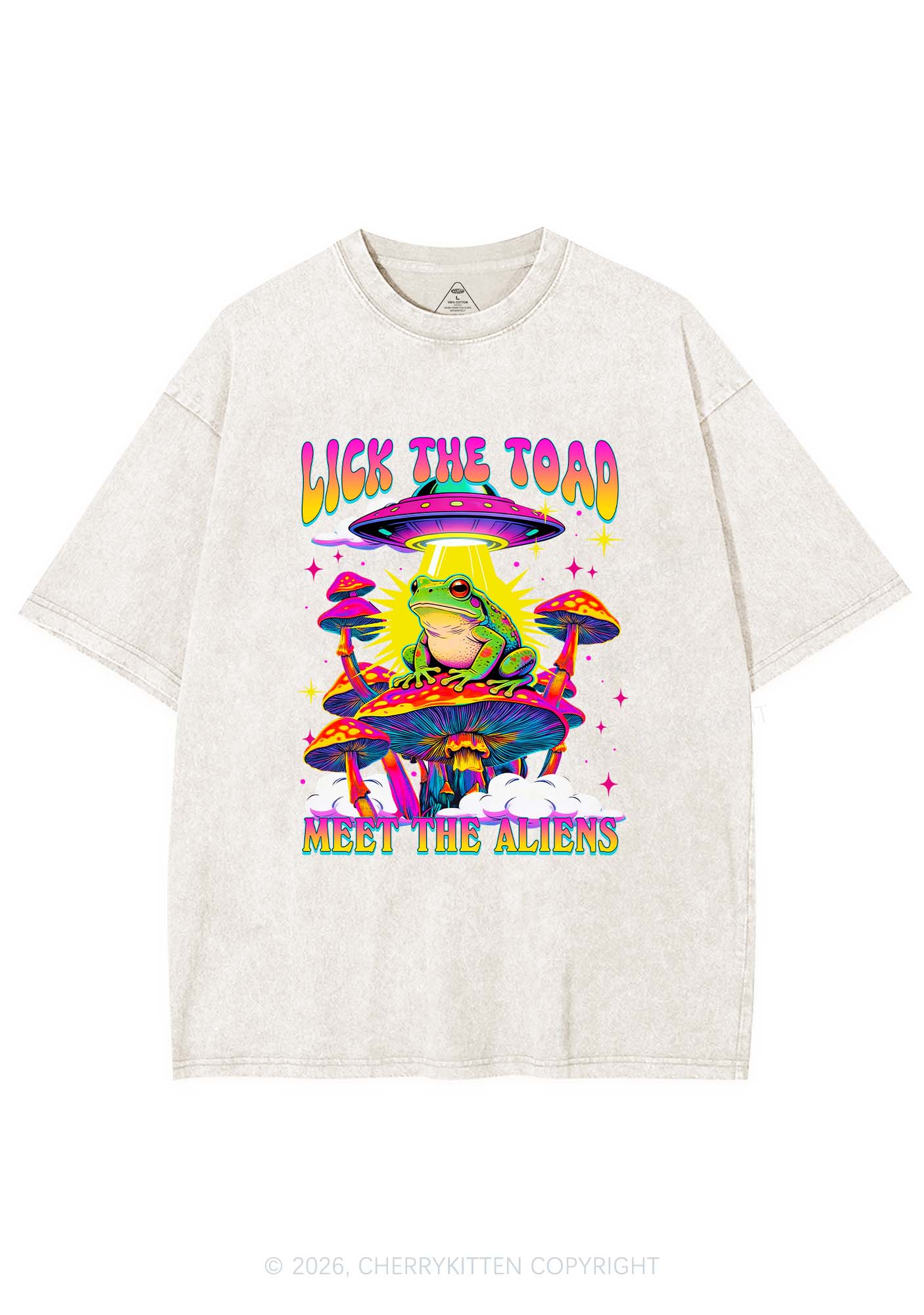 Lick The Toad Y2K Shirts Washed Tee Cherrykitten