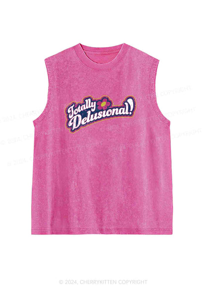 Totally Delusional Y2K Washed Tank Cherrykitten