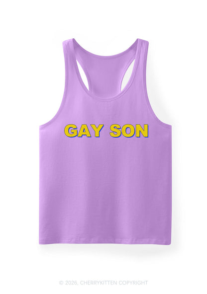 Gay Son Pride Y2K Men Racerback Tank Top Cherrykitten